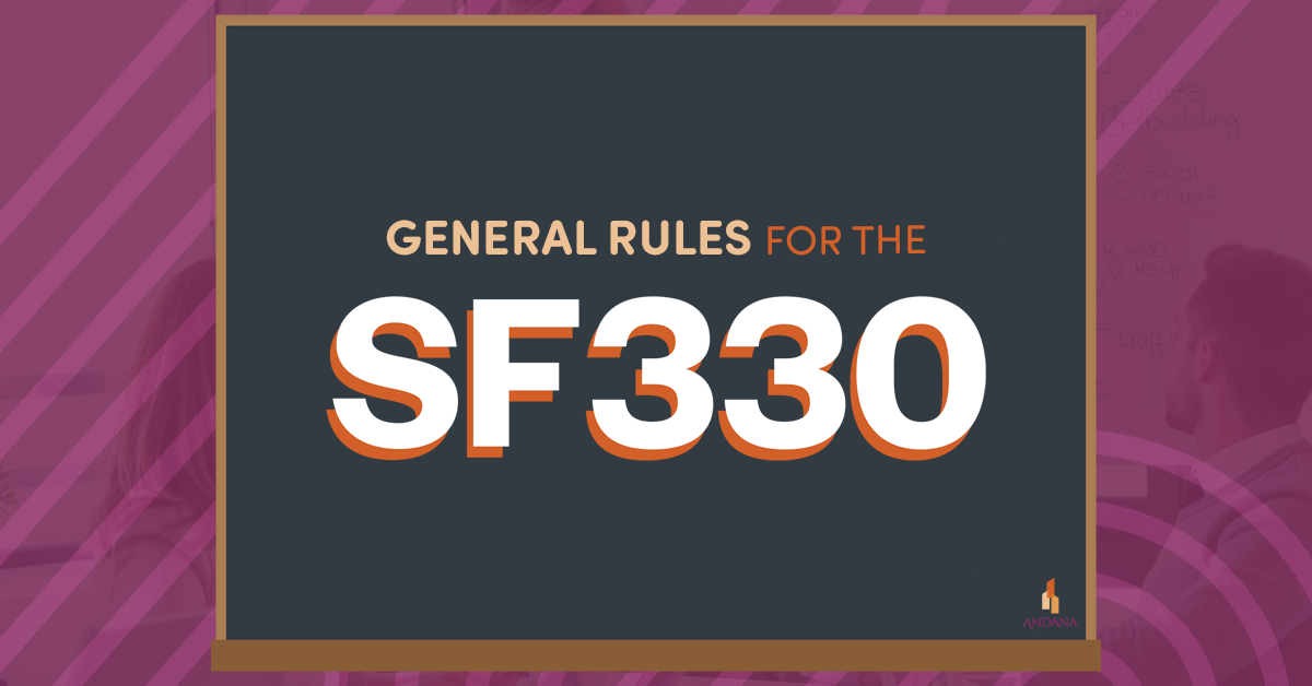 General Rules for the SF330